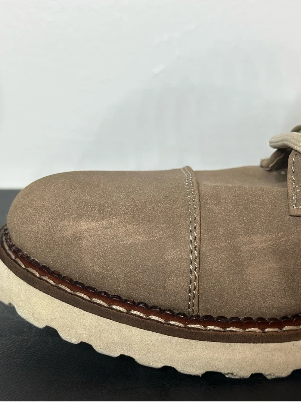 Nautica Men’s Taupe Tan Lace Up Ankle Boots Casual